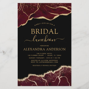 Budget Agate Bourgogne Fête des mariées Luncheon O