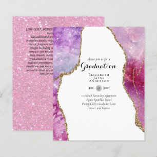 BUDGET Agate FÉTE DE FIN D'ÉTUDES Invitations Pail