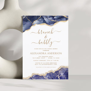 Budget Agate Marine Blue Gold Brunch & Bubbly