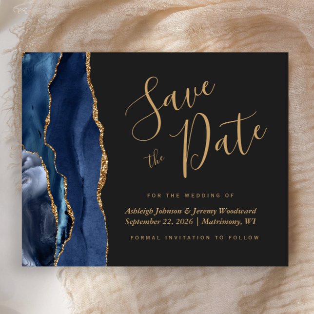 Budget Agate Marine Blue Gold Dark Enregistrer la  (Créateur téléchargé)