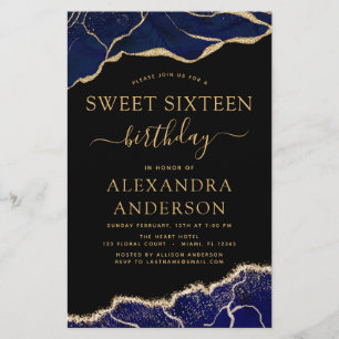 Budget Agate Sweet 16 Marine Blue Gold