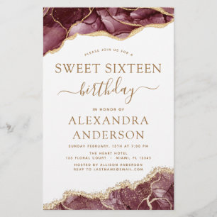 Budget Agate Sweet 16 Or Bourgogne