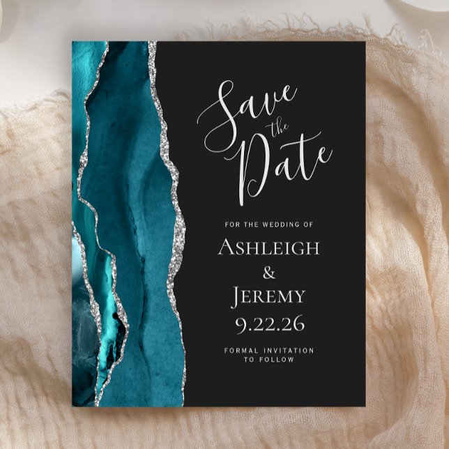 Budget Agate Turquoise Argent Sombre Enregistrer l (Créateur téléchargé)
