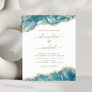 Budget Agate Turquoise Turquoise Gold Mariage