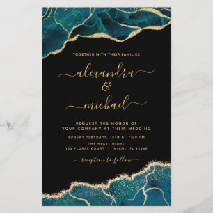 Budget Agate Turquoise Turquoise Gold Mariage