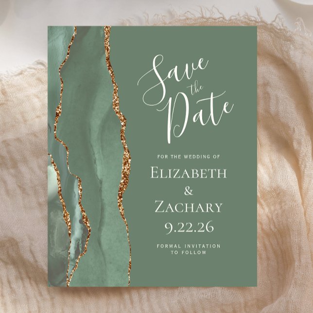 Budget Agate Vert Sauge Or Mariage (Créateur téléchargé)