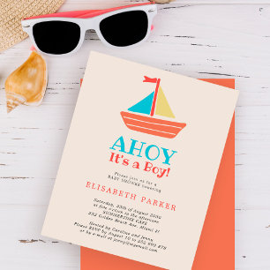 Budget Ahoy C'est un garçon baby shower Invitation