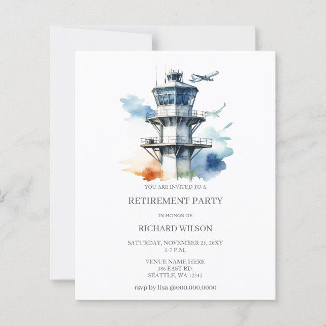 Budget Air Traffic Controller Retirement Party  (Devant)