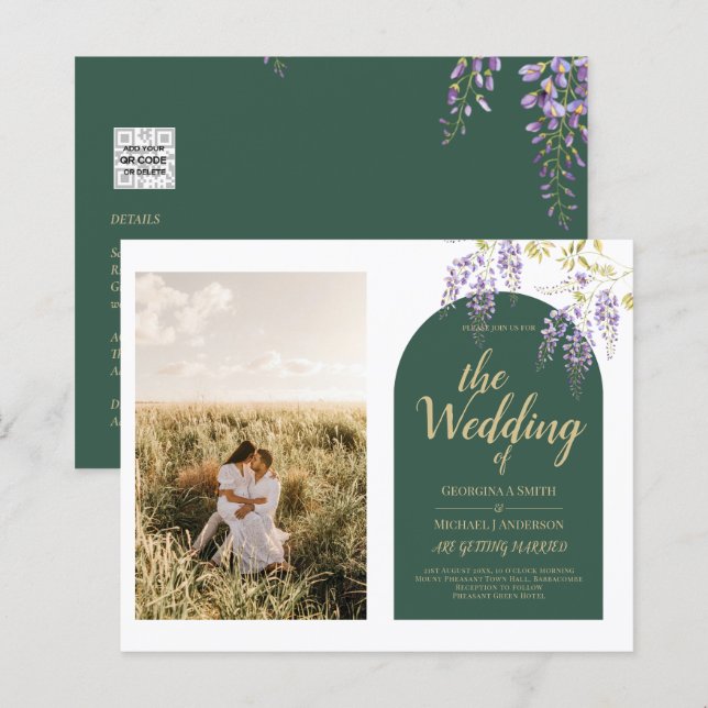Budget All-in1 PHOTO Mariage Wisteria Code QR INV (Devant / Derrière)