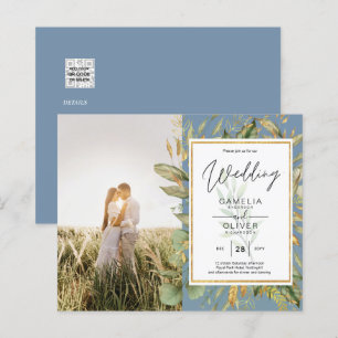 Budget All-in1 PHOTO Verdure Mariage RSVP QR CODE