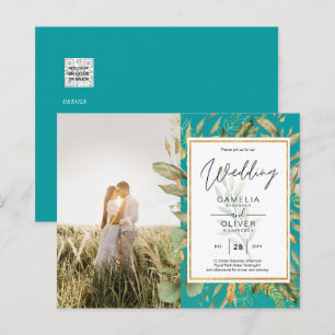 Budget All-in1 PHOTO Verdure Mariage RSVP QR CODE