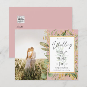 Budget All-in1 PHOTO Verdure Mariage RSVP QR CODE