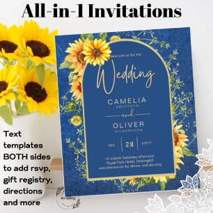 BUDGET All-in-1 Rustique tournesols BLEU Mariage