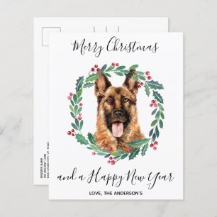 Budget allemand berger chien joyeux Noël Postale