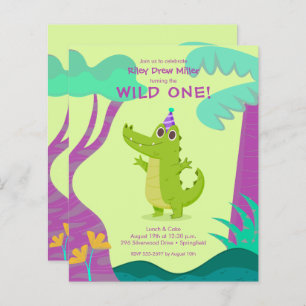 Budget Alligator Invitations d'anniversaire de l'e