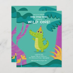 Budget Alligator Invitations d'anniversaire de l'e