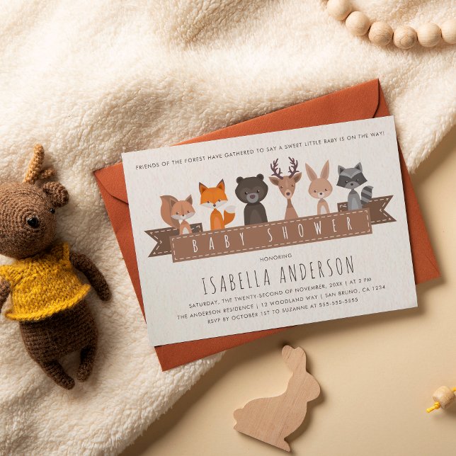Budget Amis du Baby shower forestier (Card Mock-up)
