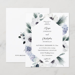 Budget Anémone Fleurs Blanches d'Hiver Mariage -VC