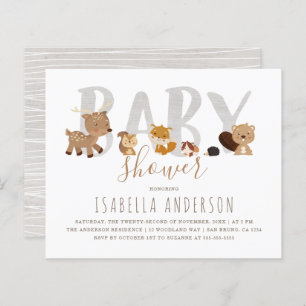 Budget Animaux des bois Baby shower neutre pour le