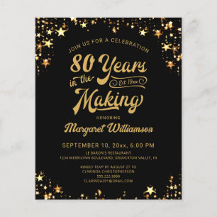 Budget Anniversaire 80 ANS DANS L'Invitation
