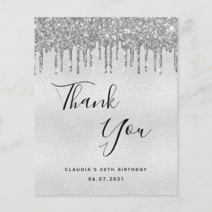 Budget anniversaire argent gouttes de parties scin