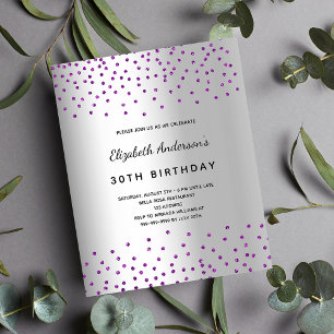Budget anniversaire argent parties scintillant vio