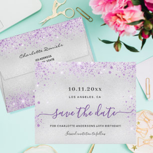 Budget anniversaire argent violet enregistrer la d