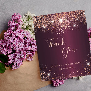 Budget anniversaire bourgogne rose or carte de rem