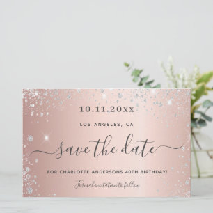 Budget anniversaire rose or argent argent enregist