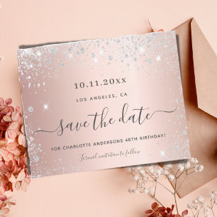 Budget anniversaire rose or argent argent enregist