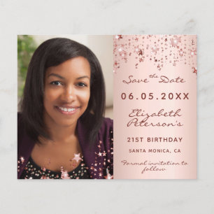 Budget anniversaire rose photo broussaillée Enregi