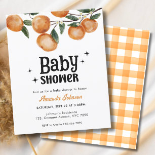 Budget Aquarelle Citrus Orange Baby shower