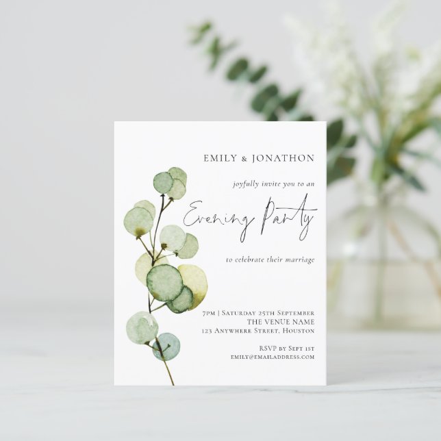 Budget Aquarelle Feuille Mariage soirée (Debout devant)