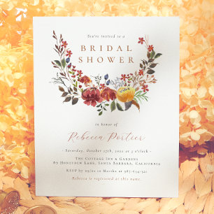 Budget Aquarelle Fleurs Sauvages Mariage Automnal