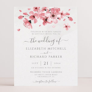 Budget Aquarelle Florale Cerisier Fleur Mariage