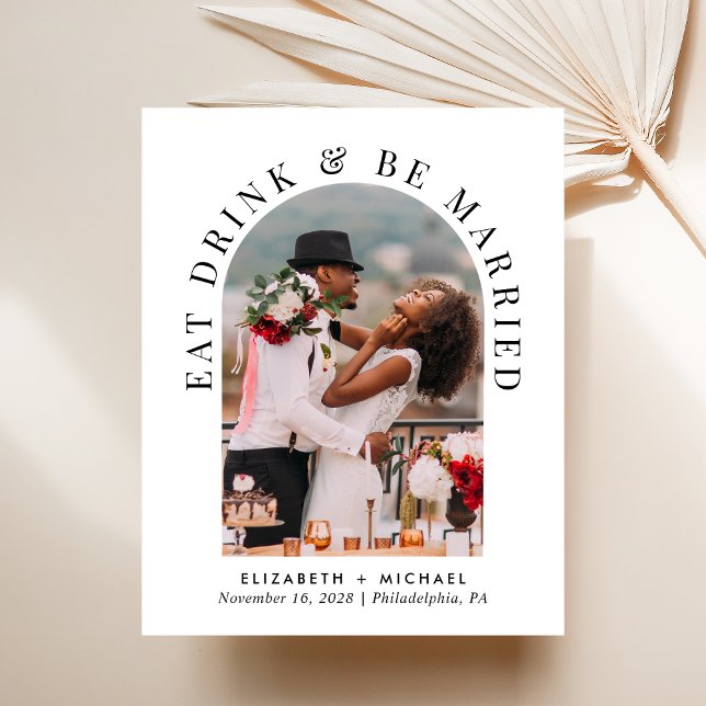 Budget Arc Photo Mariage Réception Invitation (Créateur téléchargé)