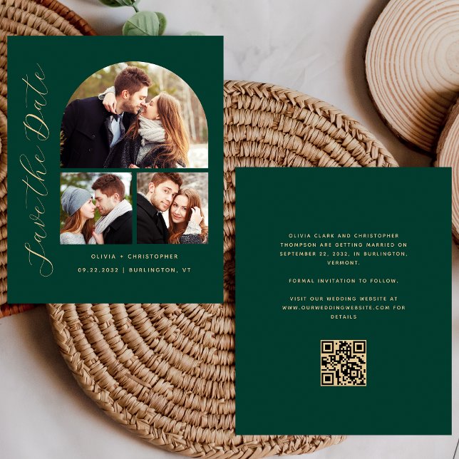 Budget Arch 3-Photo vert QR Code Enregistrer la da (Créateur téléchargé)