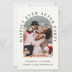 Budget Arch Photo Cream Wedding Invitation de réce