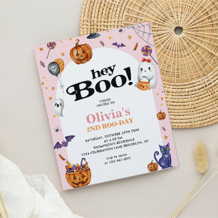 BUDGET Arch Pink Hey Boo Halloween Anniversaire de