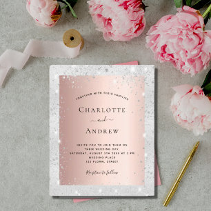 Budget argent rose or parties scintillant élégant 