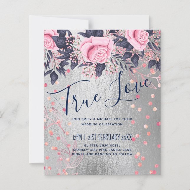 BUDGET Argent Rosegold Marine Mariage métallique r (Devant)