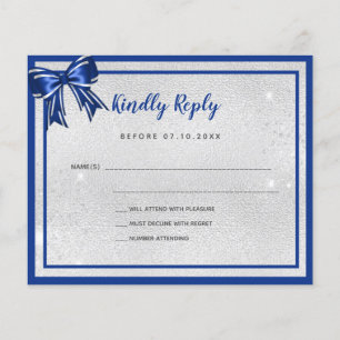 Budget argent royal bleu élégant nœud papillon mar