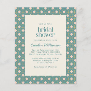 Budget Art Déco Fête des mariées géométrique Turqu