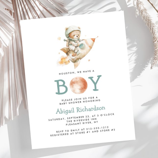 Budget Astronaut Teddy Bear Boy Baby Shower (Créateur téléchargé)