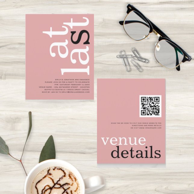 BUDGET Au Code QR Dernier Dusty Rose Texte Fiançai (Créateur téléchargé)