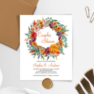 Budget Automne Citrouille Couples Douche Invitatio