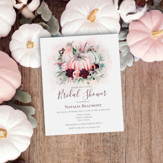 Budget Automne Citrouille Invitation de douche nup (Créateur téléchargé)