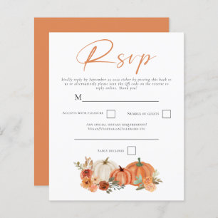 Budget Automne Citrouille QR Code Mariage RSVP