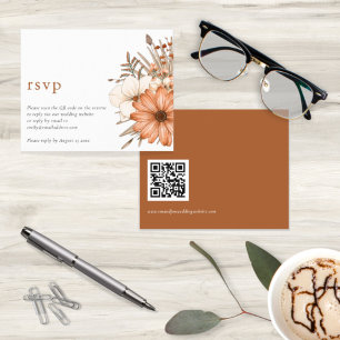 Budget Automne Florals QR Code Mariage en ligne RS