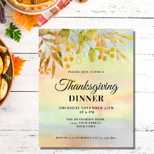 Budget Automne Quitte Thanksgiving Dîner Invitatio